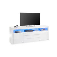 SIDEBOARD 200/74/44 cm  - vit/aluminiumfärg, Modern, trämaterial (200/74/44cm) - Livetastic