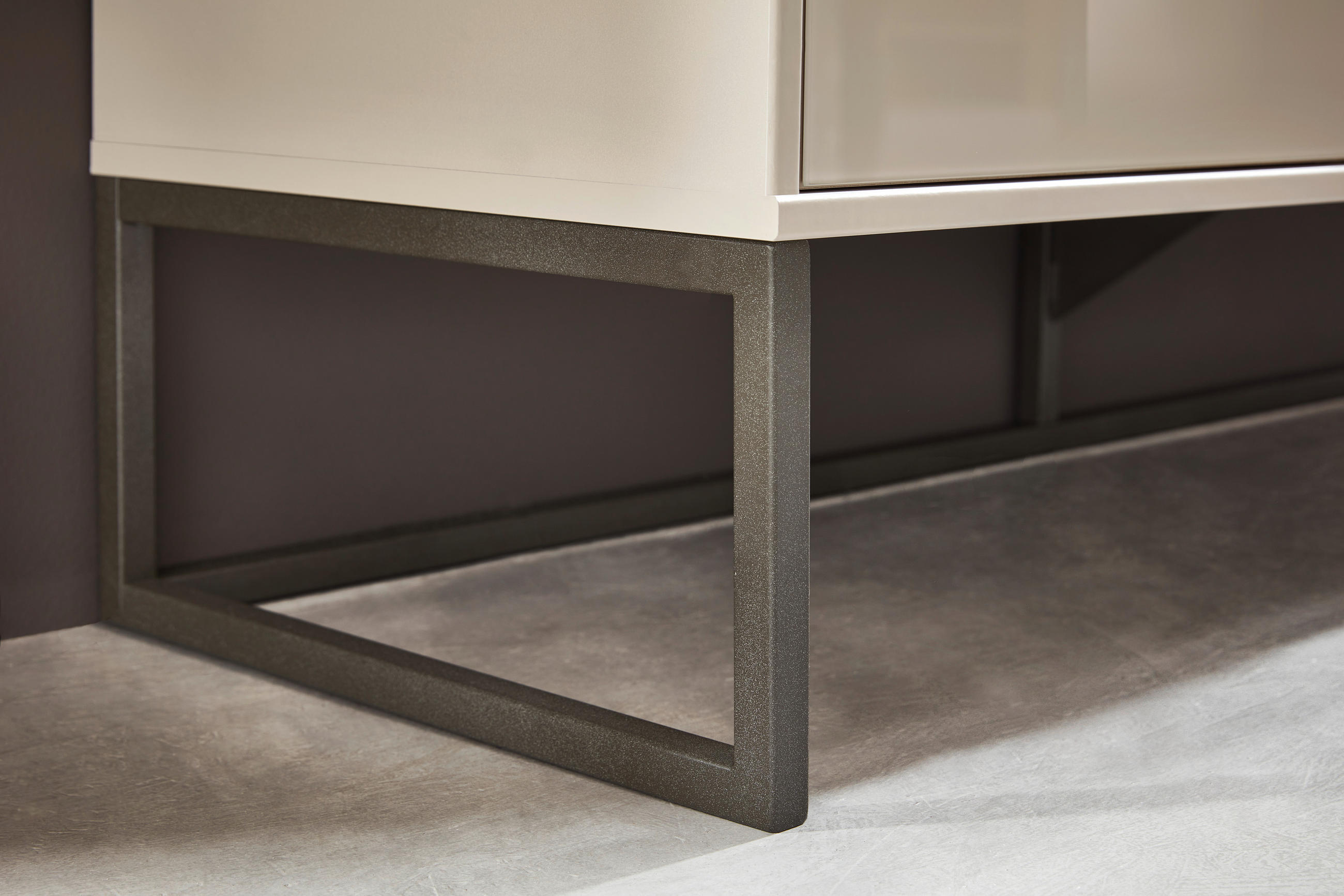 SIDEBOARD 141/105/43 cm  in Anthrazit, Eichefarben, Champagner  - Schieferfarben/Champagner, Design, Glas/Holz (141/105/43cm) - Dieter Knoll
