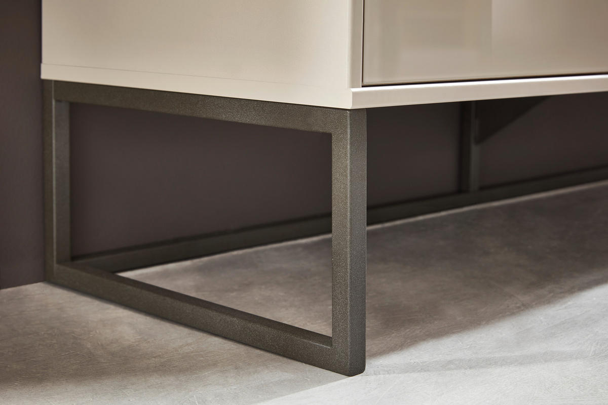 SIDEBOARD 141/105/43 cm  - Schieferfarben/Champagner, Design, Glas/Holz (141/105/43cm) - Dieter Knoll