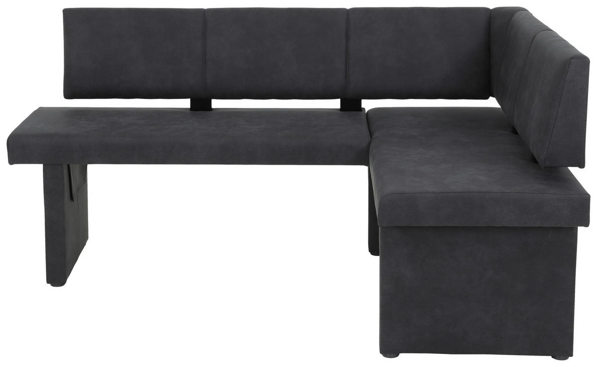 ECKBANK 128/168 cm Mikrofaser Anthrazit   - Anthrazit, MODERN, Textil (128/168cm) - Carryhome