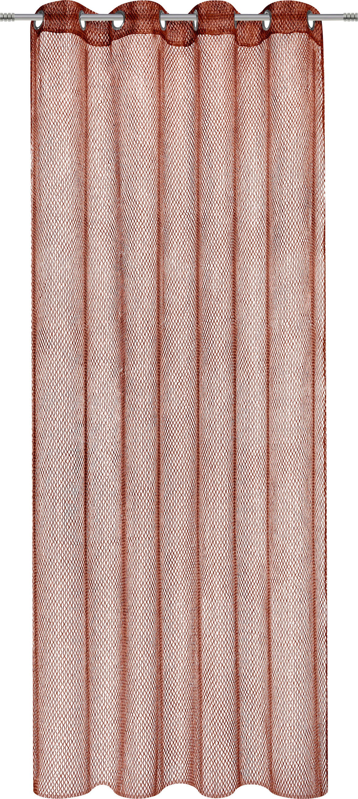 ZAVESA Z OBROČKI GALA  pol prosojno  140/245 cm   - barve bakra, Design, tekstil (140/245cm) - Esposa