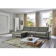 ECKSOFA  in Echtleder Grau  176/334 cm  - Schwarz/Grau, Design, Leder/Metall (176/334cm) - Dieter Knoll