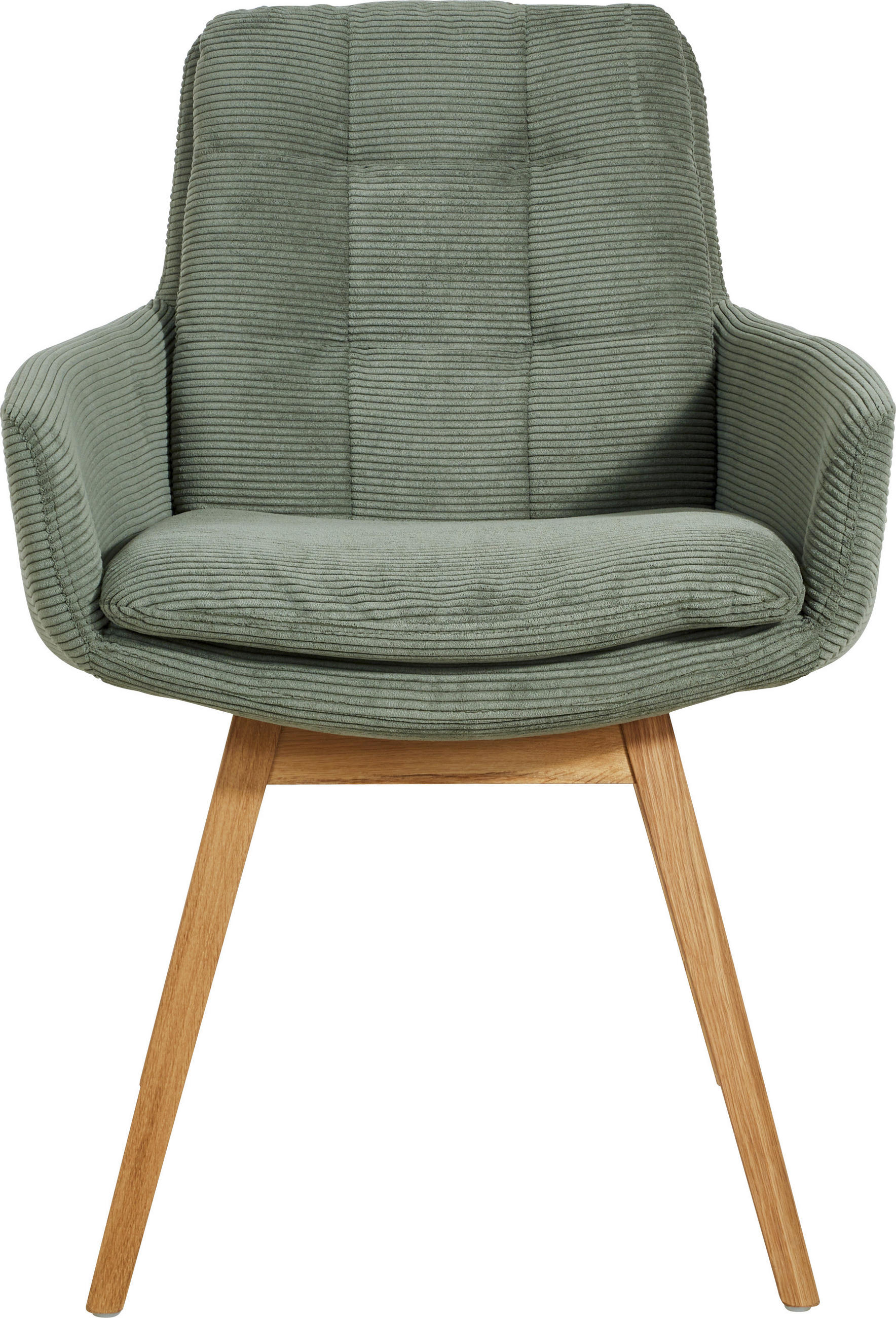 ARMLEHNSTUHL  in Cord  - Olivgrün, Design, Holz/Textil (63/90/69cm) - Johann Jakob