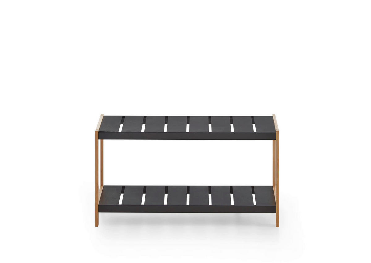 SKOHYLLA 70/36/26 cm  - svart/ekfärgad, Design, trämaterial (70/36/26cm) - MID.YOU