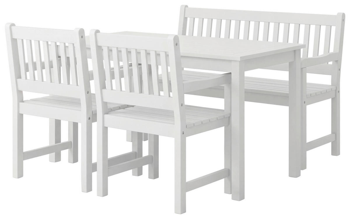GARTENTISCH 130/70/75 cm Holz rechteckig  - Weiß, Basics, Holz (130/70/75cm) - Amatio Basic