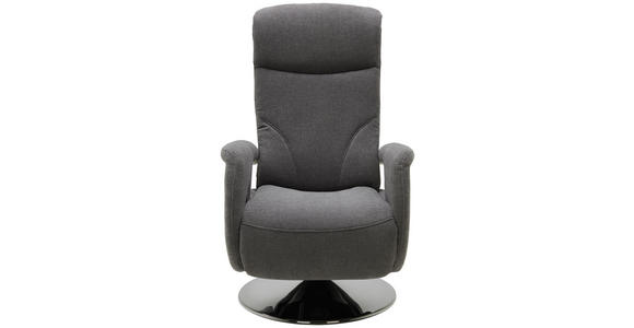 RELAXSESSEL in Textil Grau - Chromfarben/Grau, Design, Textil/Metall (71/110/83cm) - Dieter Knoll