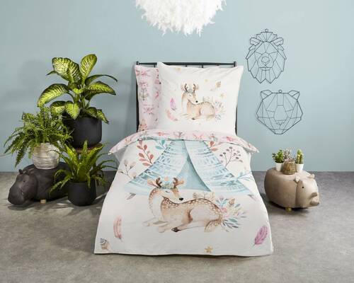JUGENDBETTWÄSCHE Boho Renforcé 135/200 cm  - Multicolor, Design, Textil (135/200cm)