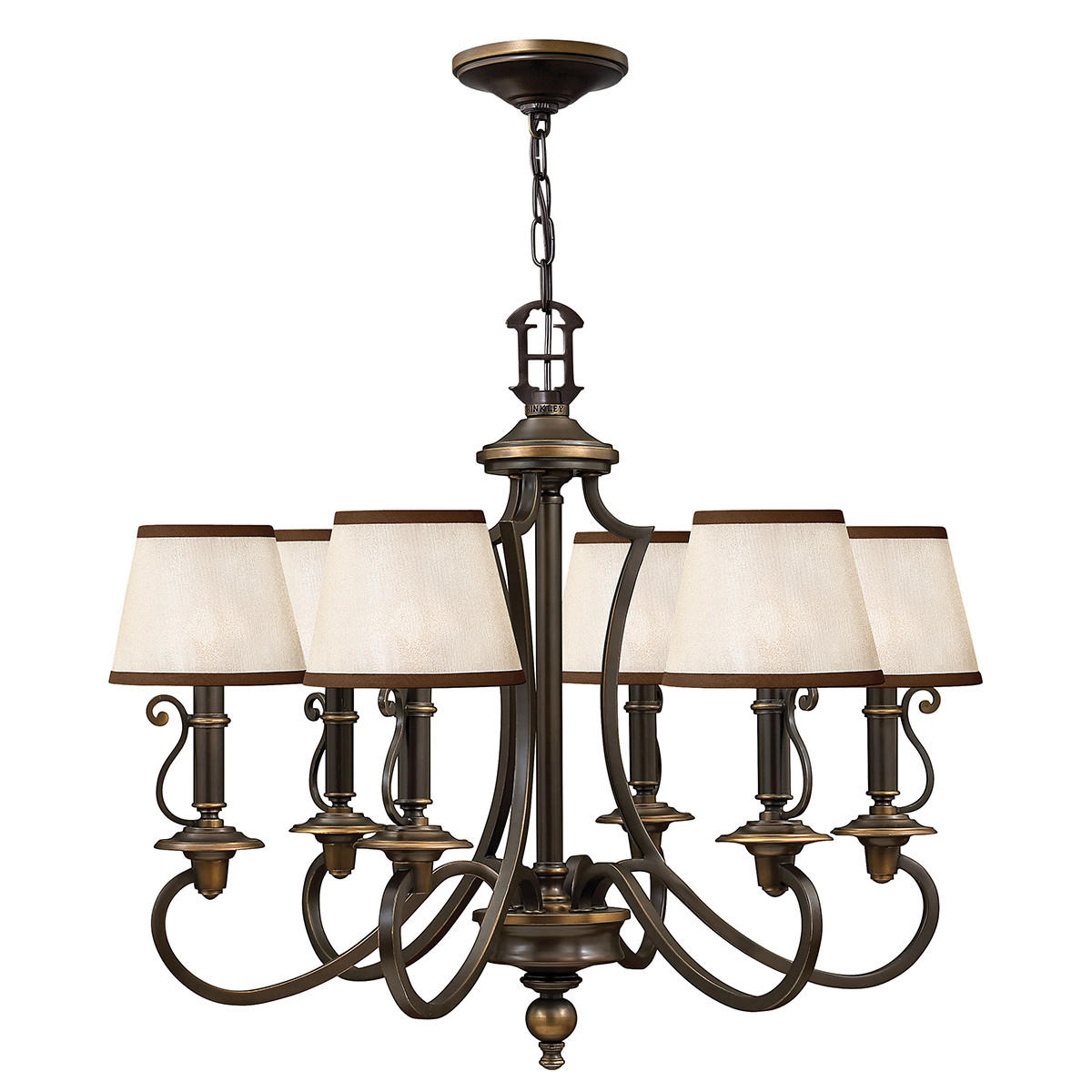 KRONLEUCHTER 70.5/67.6 cm    - Bronzefarben, Romantik / Landhaus, Metall (70.5/67.6cm) - Elstead Lighting