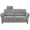 3-SITZER-SOFA Mikrofaser Grau  - Schwarz/Grau, MODERN, Holz/Textil (192/90/89cm) - Livetastic