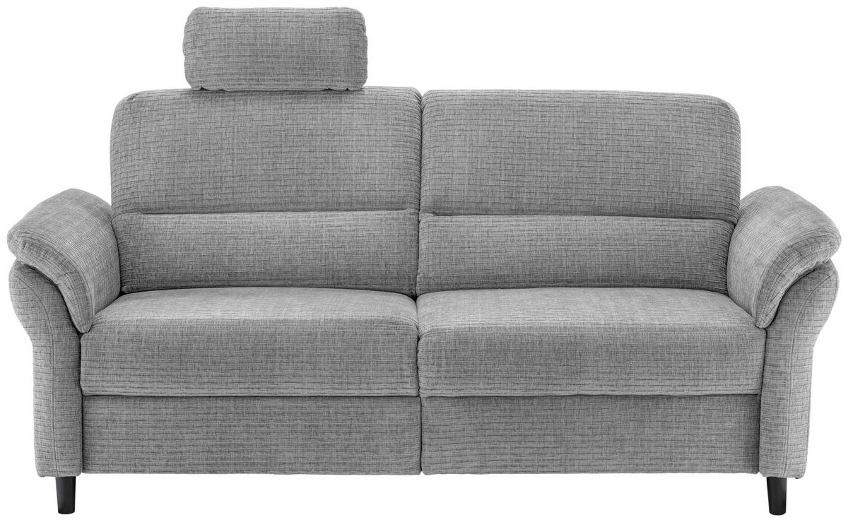 3-SITZER-SOFA Mikrofaser Grau  - Schwarz/Grau, MODERN, Holz/Textil (192/90/89cm) - Livetastic