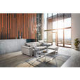 ECKSOFA inkl. Funktionen Waldgrün Cord  - Waldgrün/Silberfarben, Design, Textil/Metall (250/167cm) - Xora