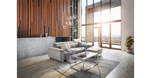 ECKSOFA inkl. Funktionen Waldgrün Cord - Waldgrün/Silberfarben, Design, Textil/Metall (250/167cm) - Xora