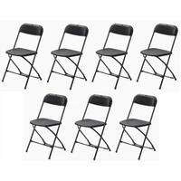 GARTENKLAPPSESSEL-SET in Metall, Kunststoff Schwarz  - Schwarz, LIFESTYLE, Kunststoff/Metall (43/80/49cm)