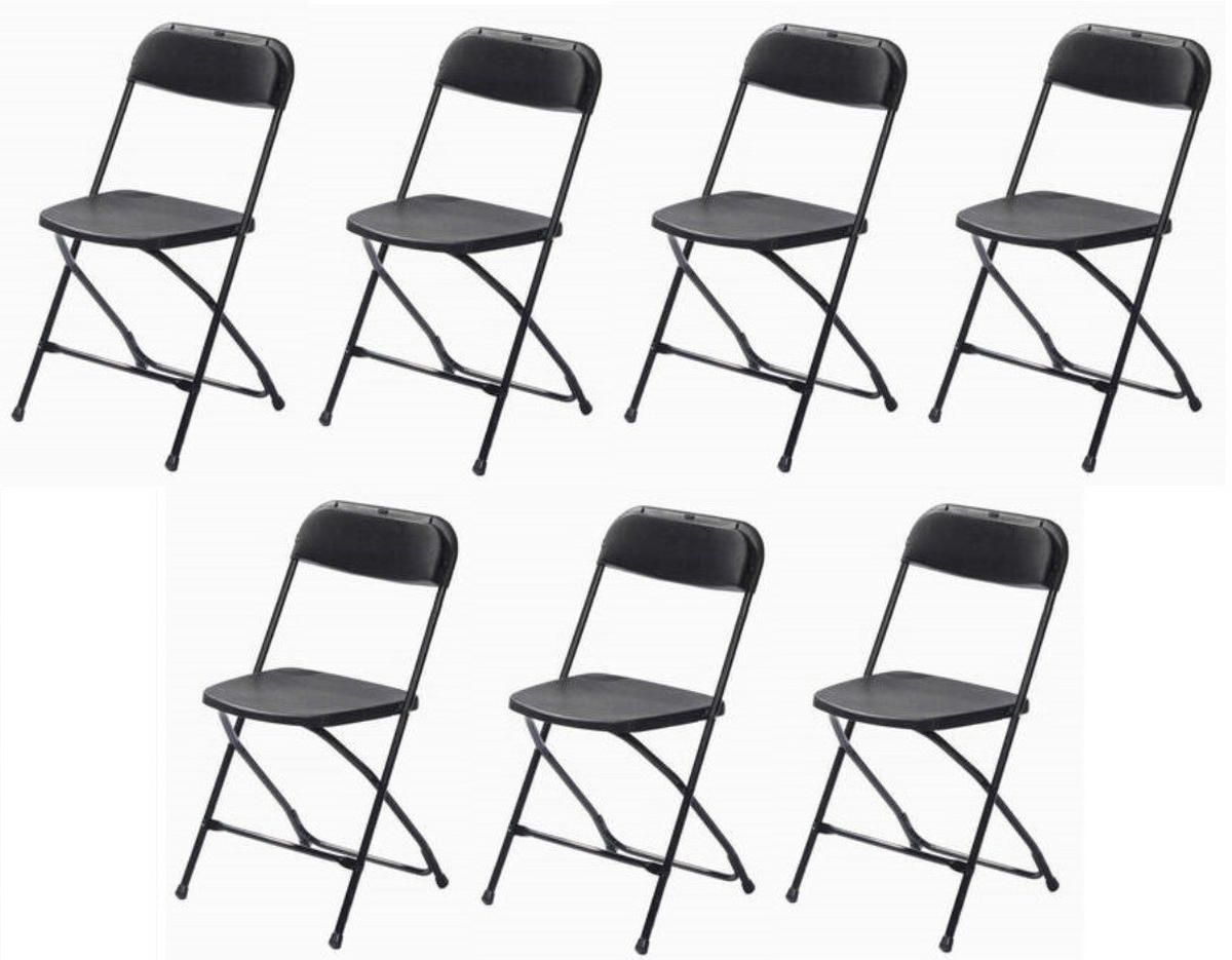 GARTENKLAPPSESSEL-SET in Metall, Kunststoff Schwarz  - Schwarz, LIFESTYLE, Kunststoff/Metall (43/80/49cm)