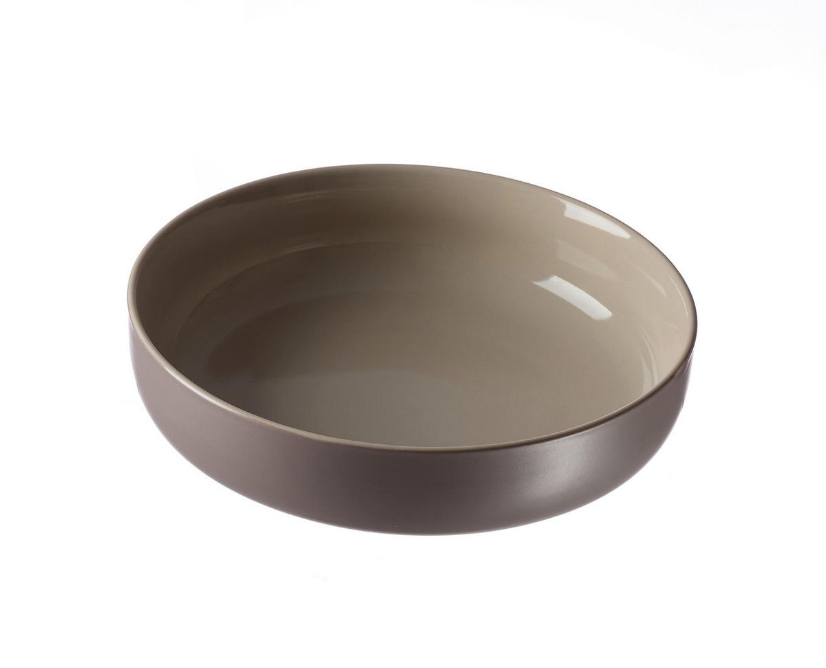 SCHALE Jasper 19 cm   - Taupe/Weiß, Design, Keramik (19cm) - Ritzenhoff Breker