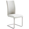 SCHWINGSTUHL  in Edelstahl Lederlook  - Edelstahlfarben/Creme, Design, Textil/Metall (42/102/58cm) - Novel