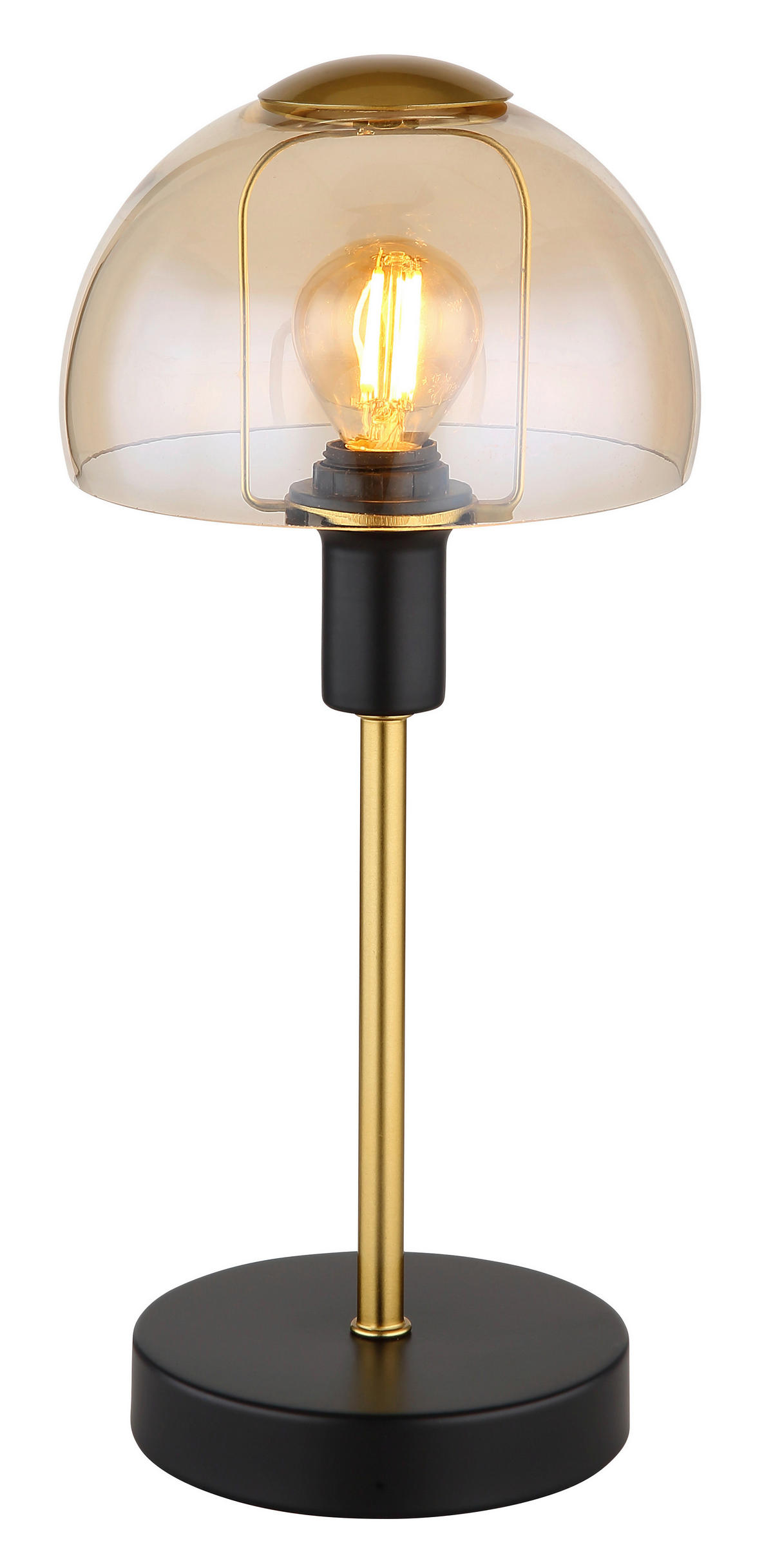 STONA LAMPA Kokkini  - zlatna/crna, Trendi, staklo/metal (15/32,5cm)