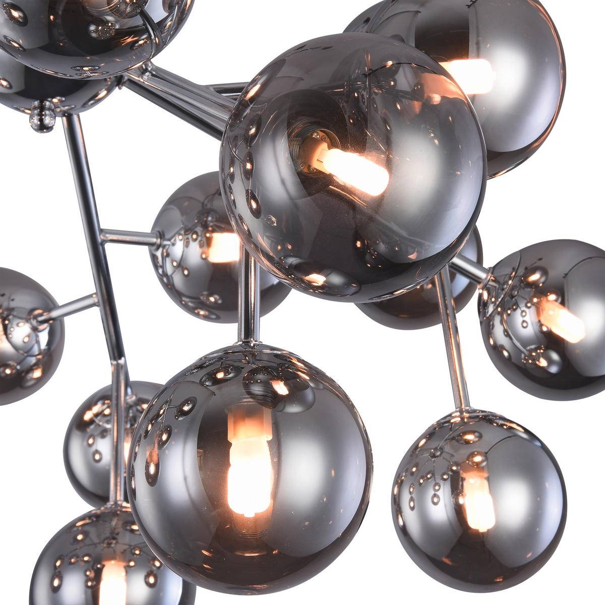 DECKENLEUCHTE  75/25 cm    - Chromfarben/Grau, Trend, Glas/Metall (75/25cm) - MAYTONI