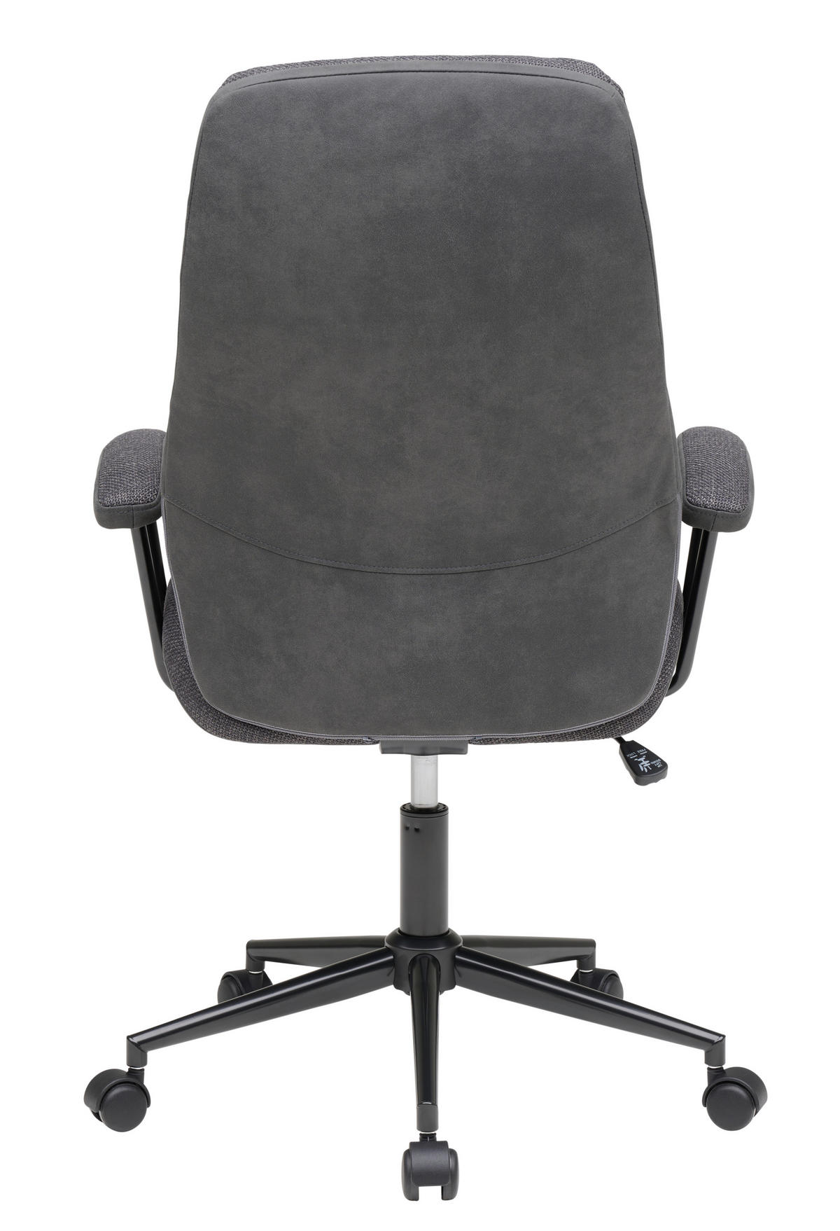 KANCELÁŘSKÉ KŘESLO, tkaná látka, šedá - šedá/černá, Moderní, kov/textil (64/103-113/66cm) - MID.YOU