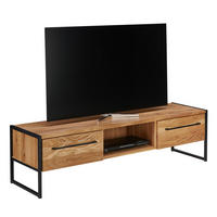TV-ELEMENT - Eichefarben/Schwarz, Design, Holz/Metall (157/43/44cm) - Lomoco