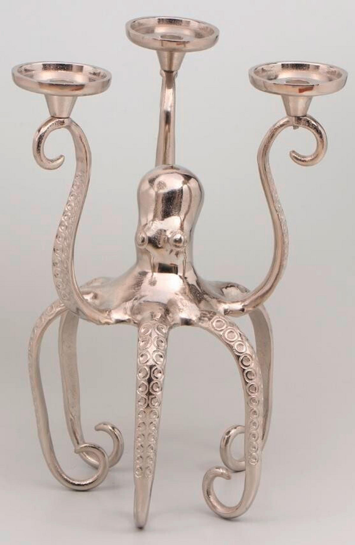 STOJAN NA SVÍČKY  kov - barvy niklu, Design, kov (34/42/30,5cm) - Ambia Home