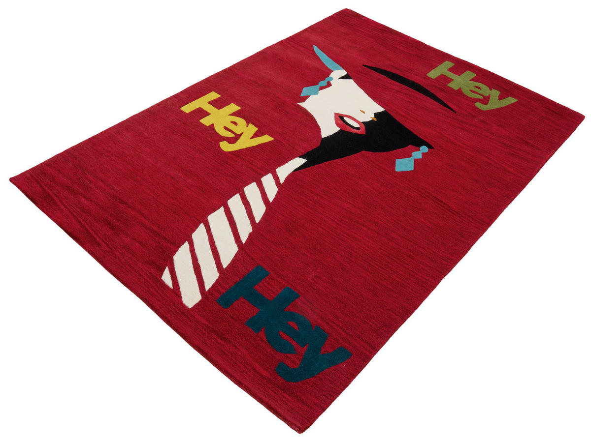 ORIENTTEPPICH  Wohnzimmer 160/230 cm Hey Multicolor, Rot rechteckig  - Rot/Multicolor, Design, Textil (160/230cm) - Cazaris