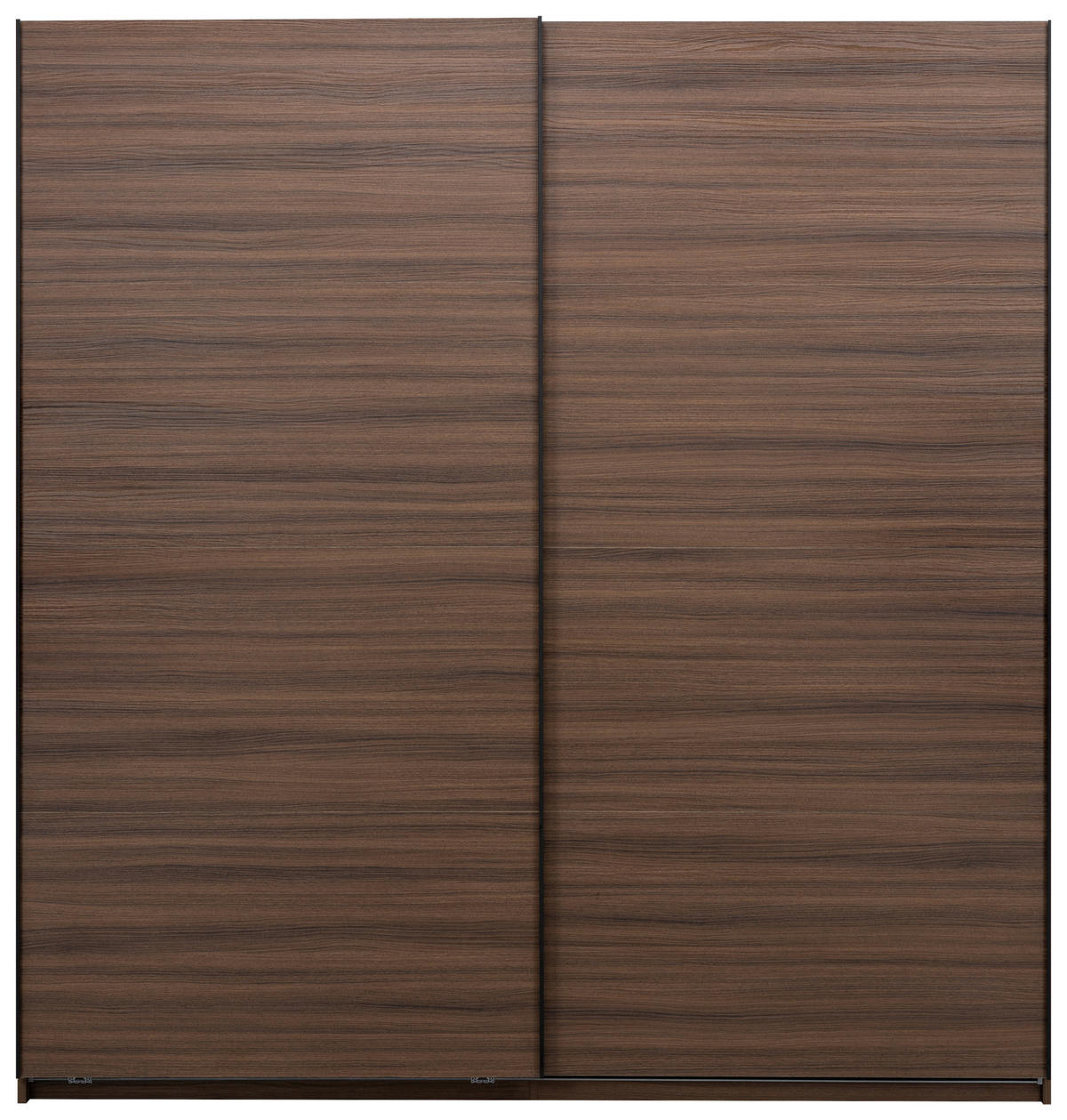SCHIEBETÜRENSCHRANK 200/211,5/61,5 cm 2-türig Walnussfarben  - Walnussfarben/Schwarz, MODERN, Holzwerkstoff/Metall (200/211,5/61,5cm) - MID.YOU