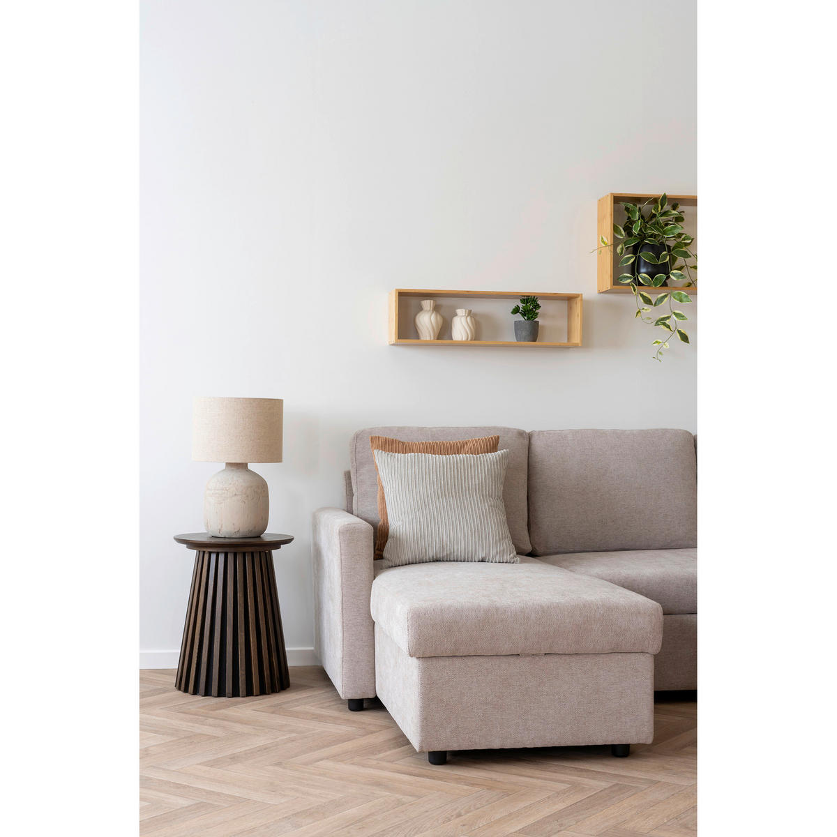WANDREGAL  - Naturfarben, Basics, Holz (70/19,5/15cm) - MID.YOU
