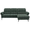 ECKSOFA in Flachgewebe Dunkelgrün  - Dunkelgrün/Schwarz, Konventionell, Textil/Metall (260/181cm) - Beldomo Speed
