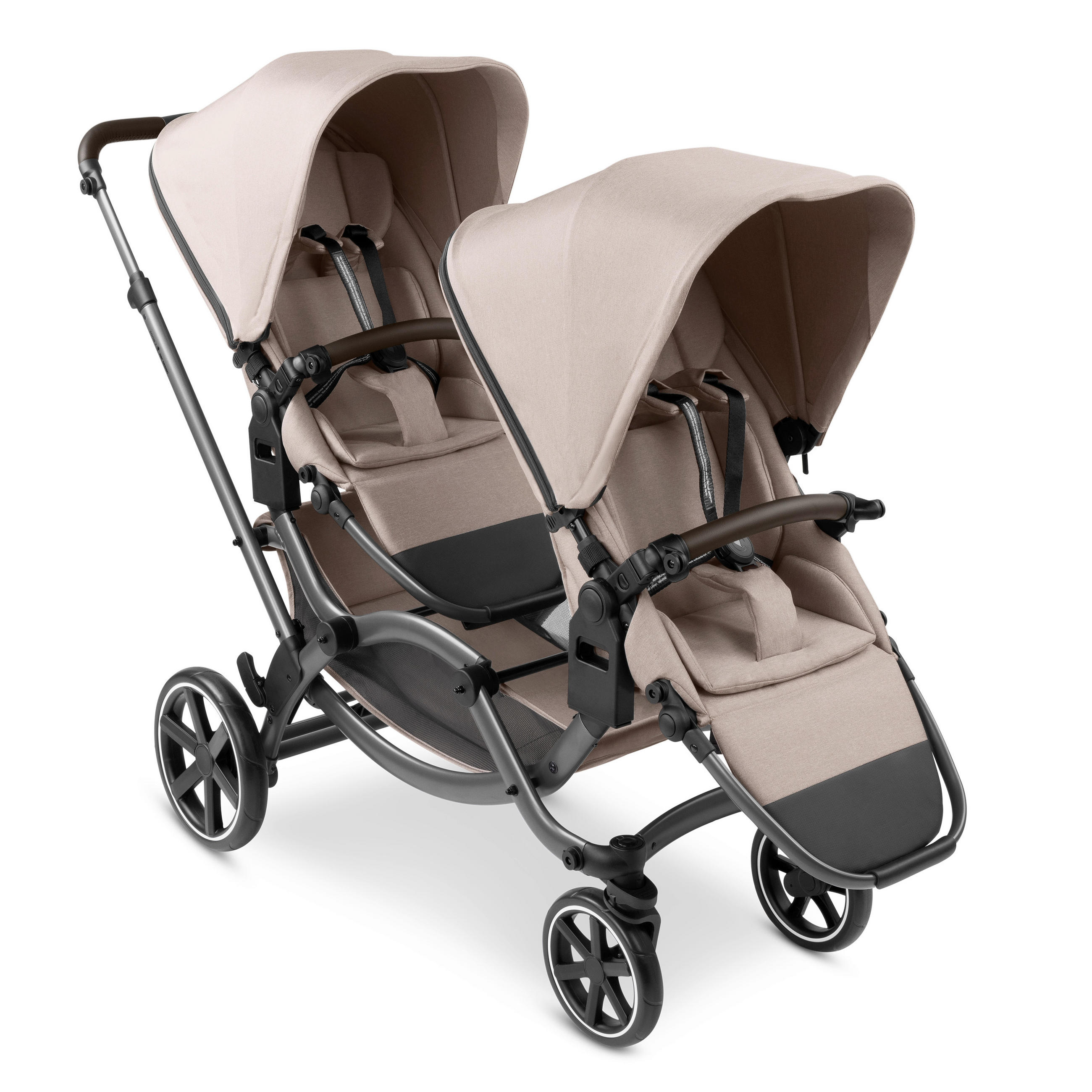 GESCHWISTERWAGEN Zoom 2  - Beige, Basics, Textil (121/60/118cm) - ABC Design