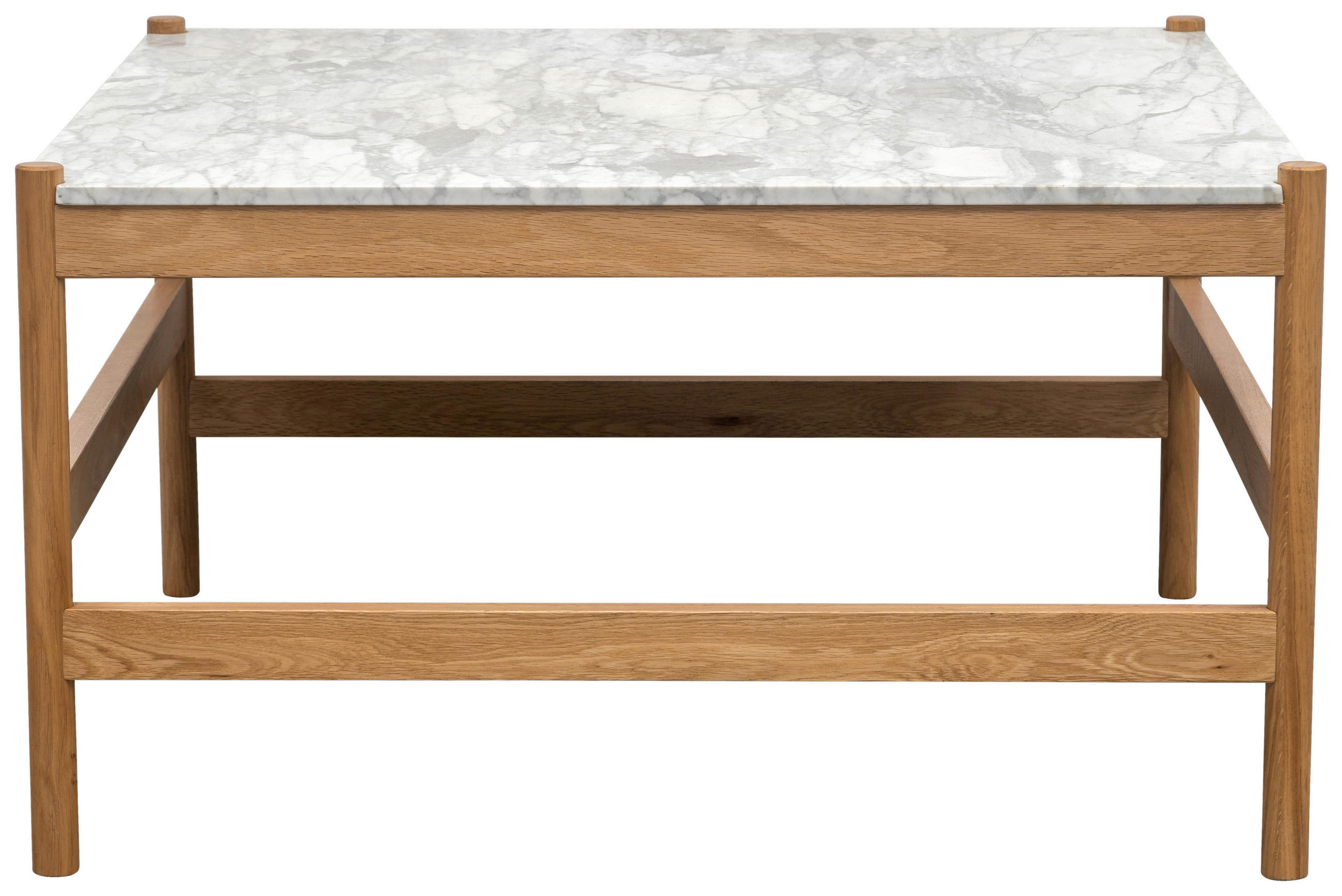 Thumbnail - Mid.you Couchtisch, Natur, Weiß, Holz, Stein, Eiche, massiv, quadratisch, 42x80x80 cm, Wohnzimmer, Wohnzimmertische, Cou...