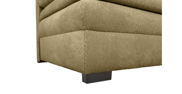 SCHLAFSOFA Struktur Olivgrün Rückenkissen, Armlehnenkissen, Bettkasten, Schlaffunktion, Rücken echt  - Schwarz/Olivgrün, KONVENTIONELL, Kunststoff/Textil (195/93/83cm) - Carryhome