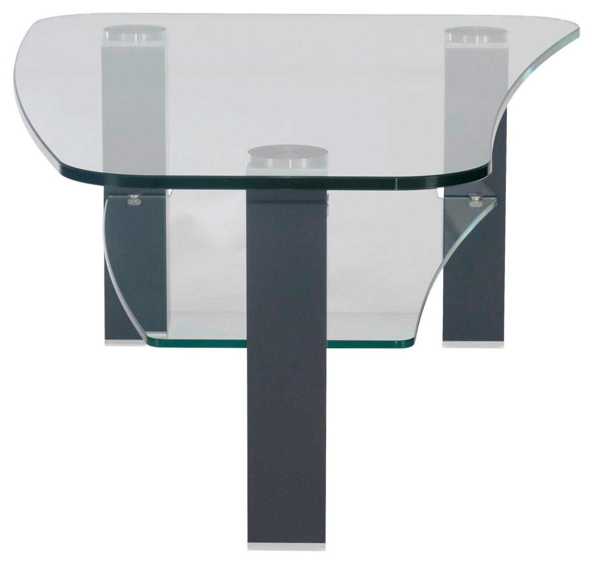 COUCHTISCH Metall, Glas 110/70/42,5 cm  - Graphitfarben, Konventionell, Glas/Metall (110/70/42,5cm)