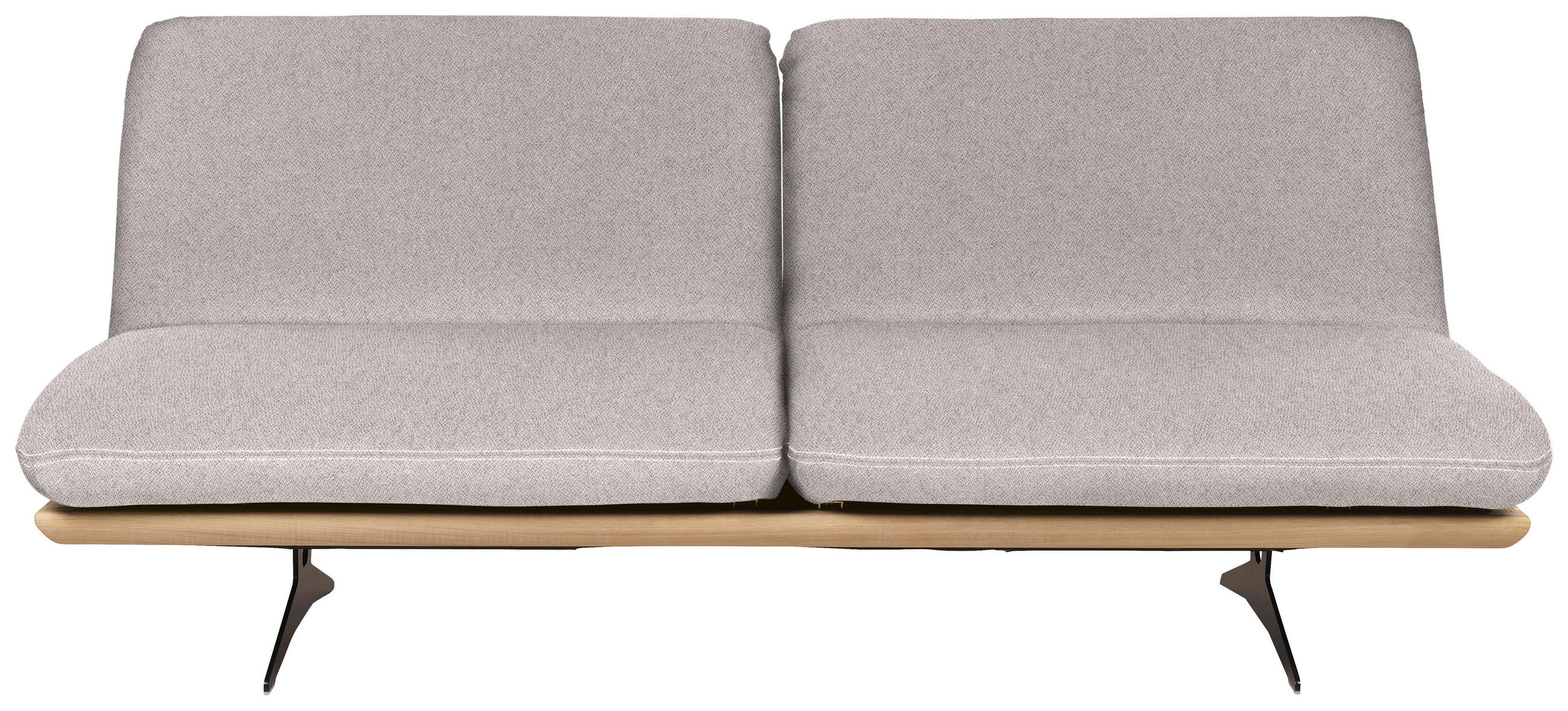 SCHLAFSOFA Webstoff Naturfarben  - Beige/Schwarz, Design, Holz/Textil (204/92/90cm) - Dieter Knoll