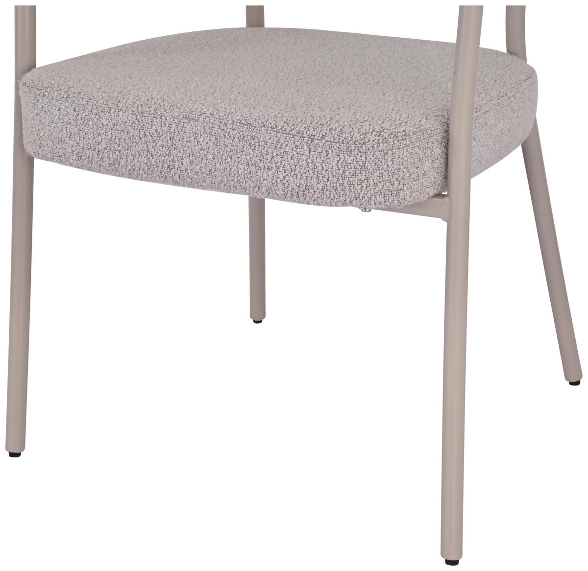 ARMLEHNSTUHL  in Eisen Webstoff  - Creme/Grau, MODERN, Textil/Metall (60/75/55cm) - MID.YOU