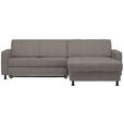 ECKSOFA in Webstoff Grau  - Schwarz/Grau, Design, Kunststoff/Textil (257/165cm) - Xora