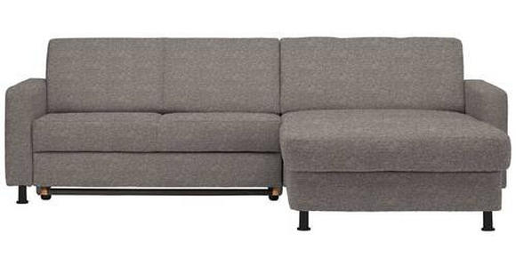 ECKSOFA in Webstoff Grau  - Schwarz/Grau, Design, Kunststoff/Textil (257/165cm) - Xora