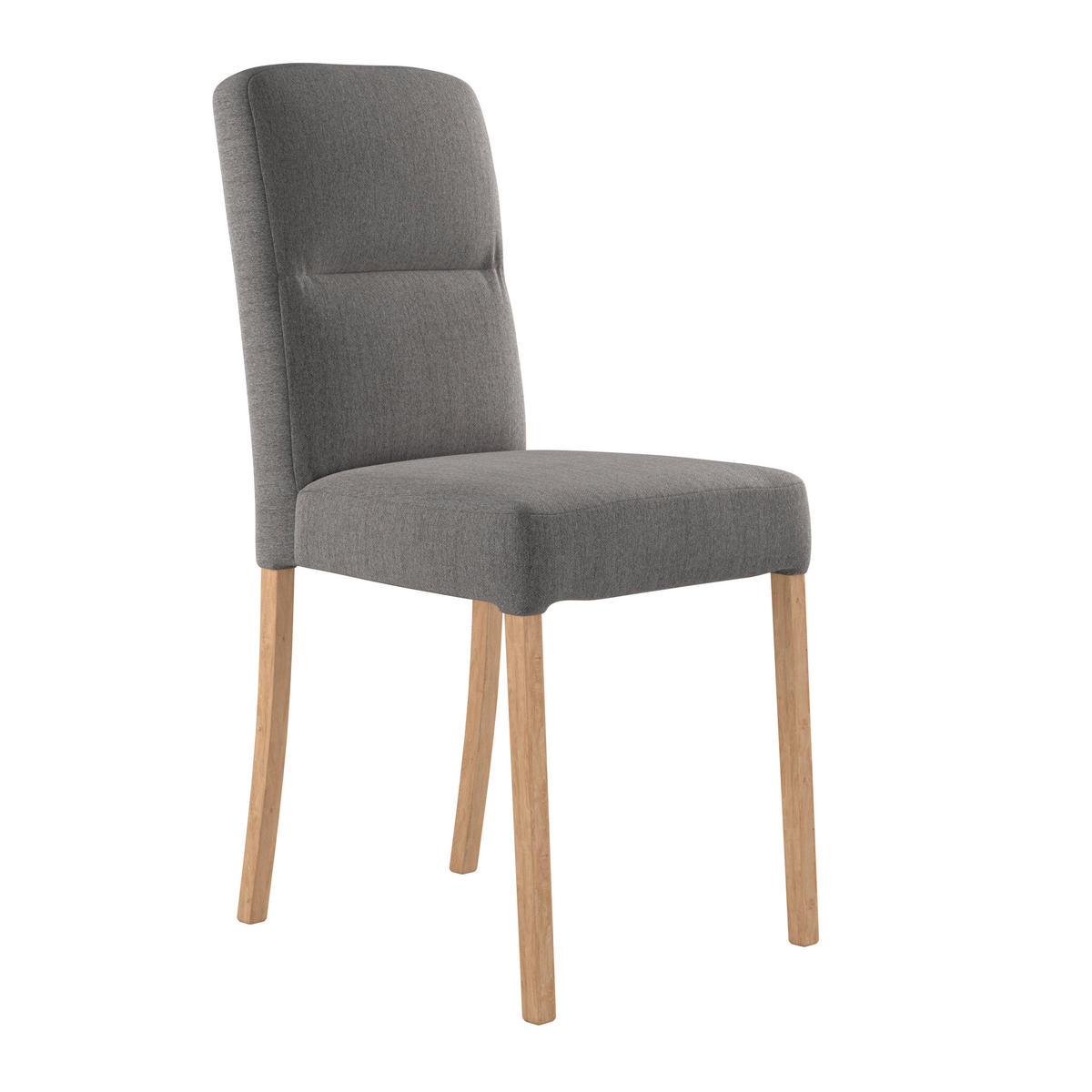 STUHL - Eichefarben/Grau, KONVENTIONELL, Holz/Textil (43/91/58cm) - Livetastic