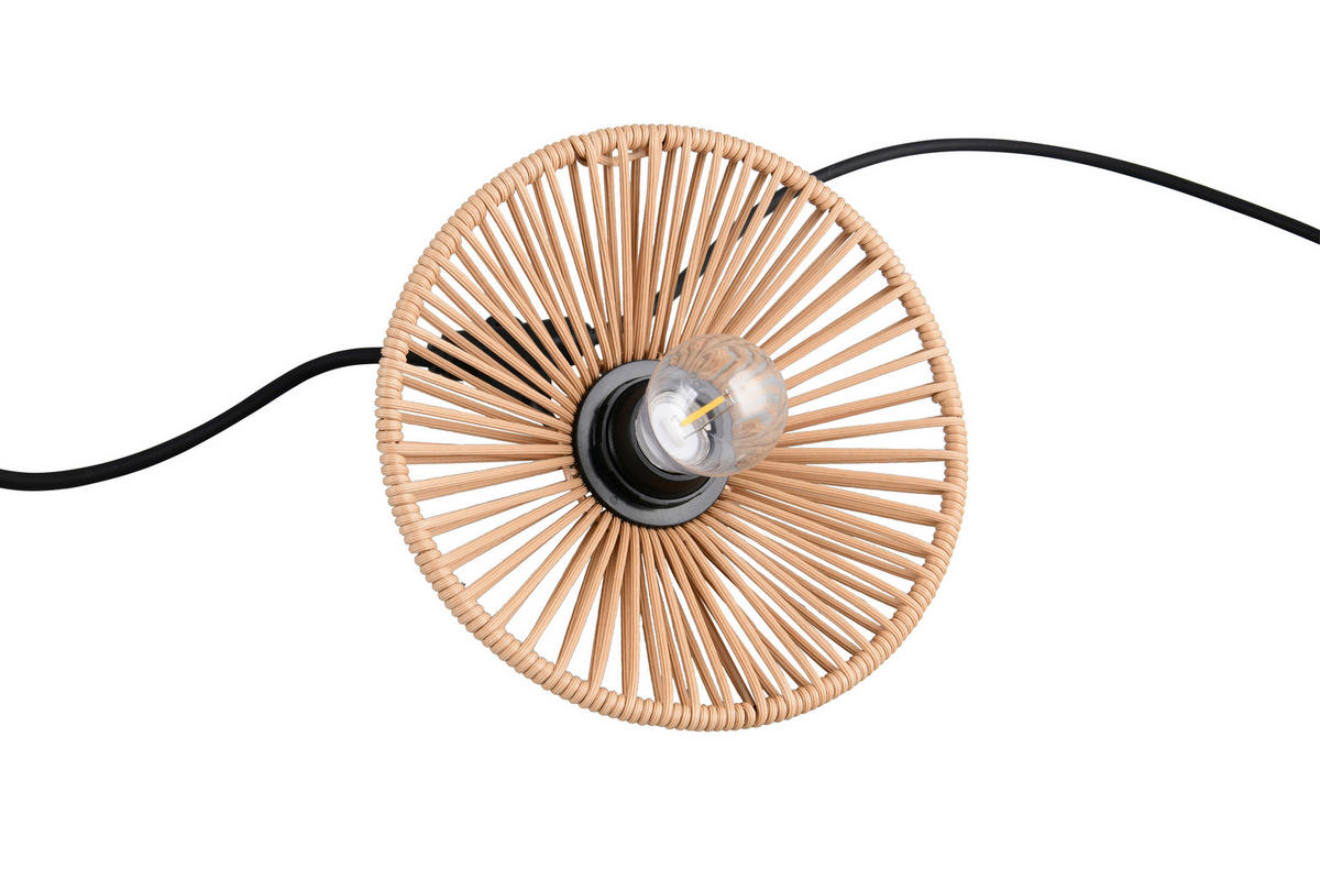 LICHTERKETTE 650 cm  - Schwarz/Braun, Design, Kunststoff (650cm)