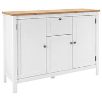 SIDEBOARD  in 120/90/40 cm  - Eichefarben/Weiß, KONVENTIONELL, Holzwerkstoff/Metall (120/90/40cm) - MID.YOU