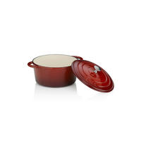 GUSSTOPF Calido 3.8 L  - Beige/Rot, KONVENTIONELL, Metall (24/12cm) - Kela