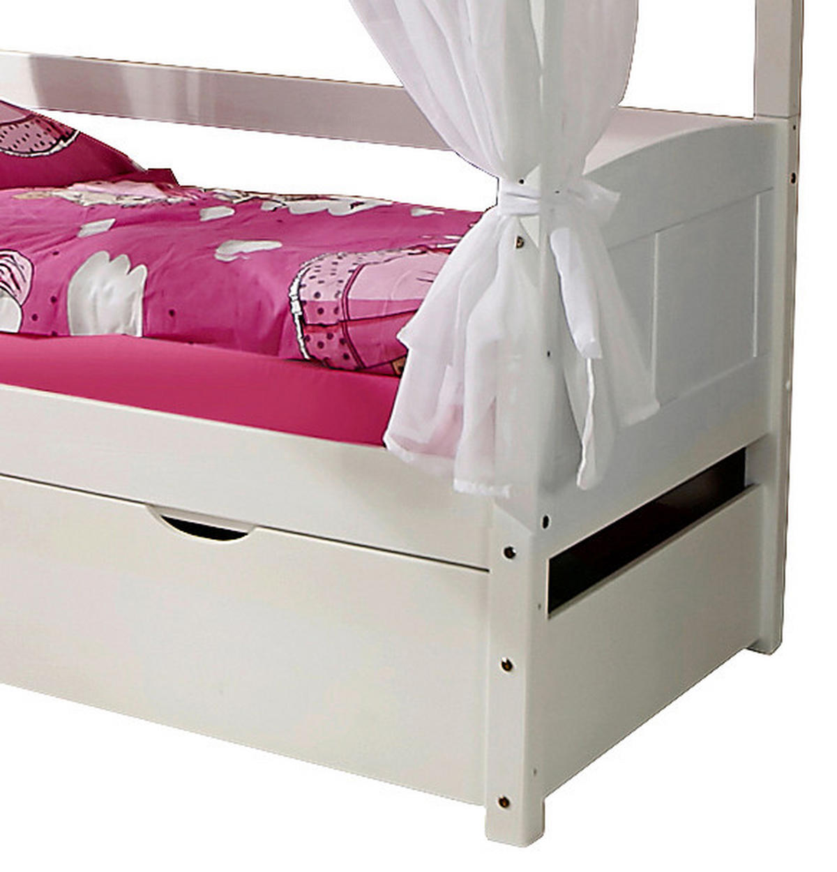 POSTEĽ S NEBESAMI, 80/160 cm ružová, biela - biela/ružová, Modern, drevo (80/160cm) - MID.YOU