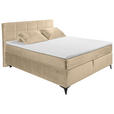 BOXSPRINGBETT 180/200 cm  in Creme  - Creme/Schwarz, Design, Holzwerkstoff/Kunststoff (180/200cm) - Xora