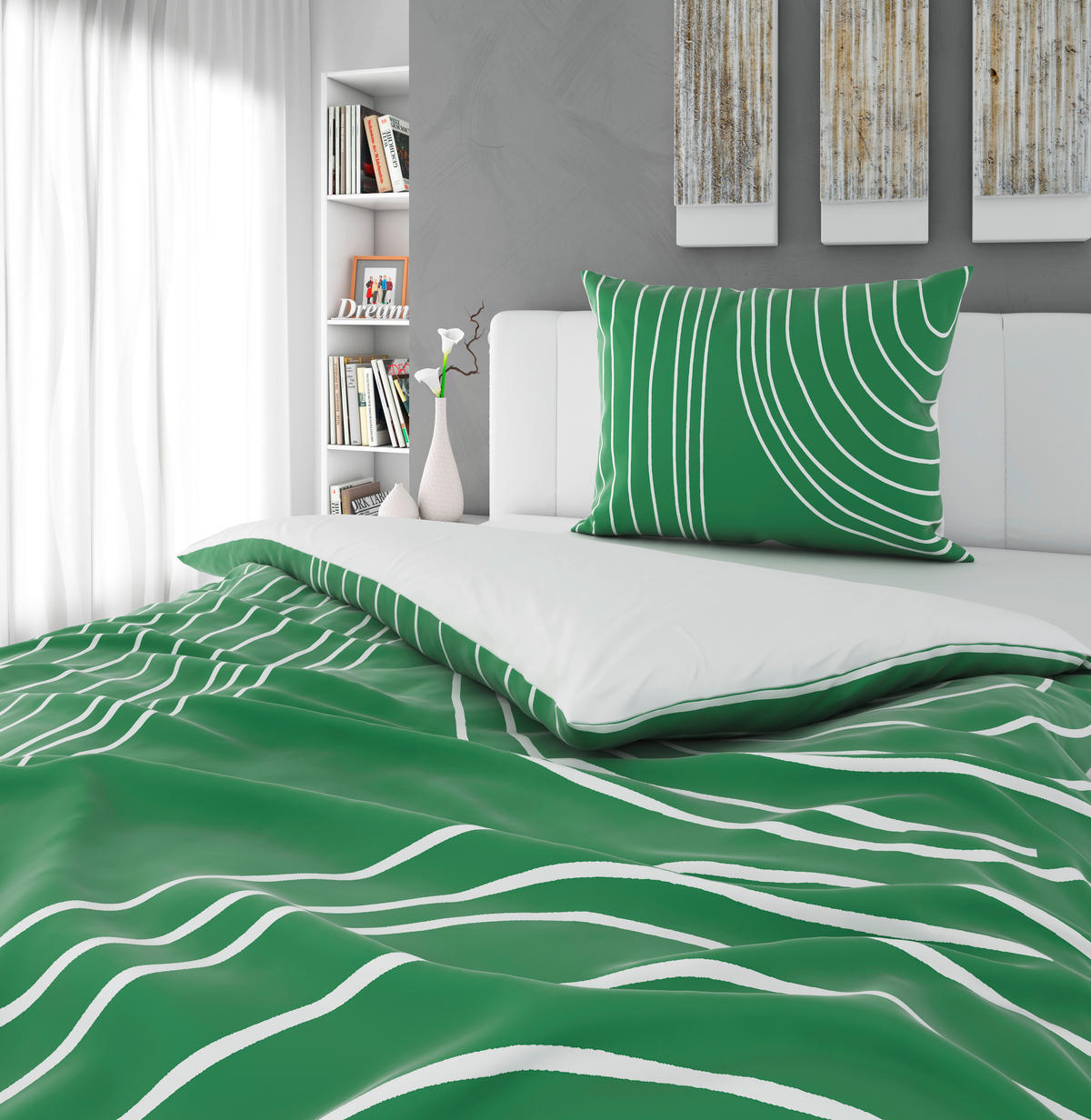 POSTELJINA S DVA LICA 140/200 cm  EMERALD  - boje žada, Konvencionalno, tekstil (140/200cm) - Esposa