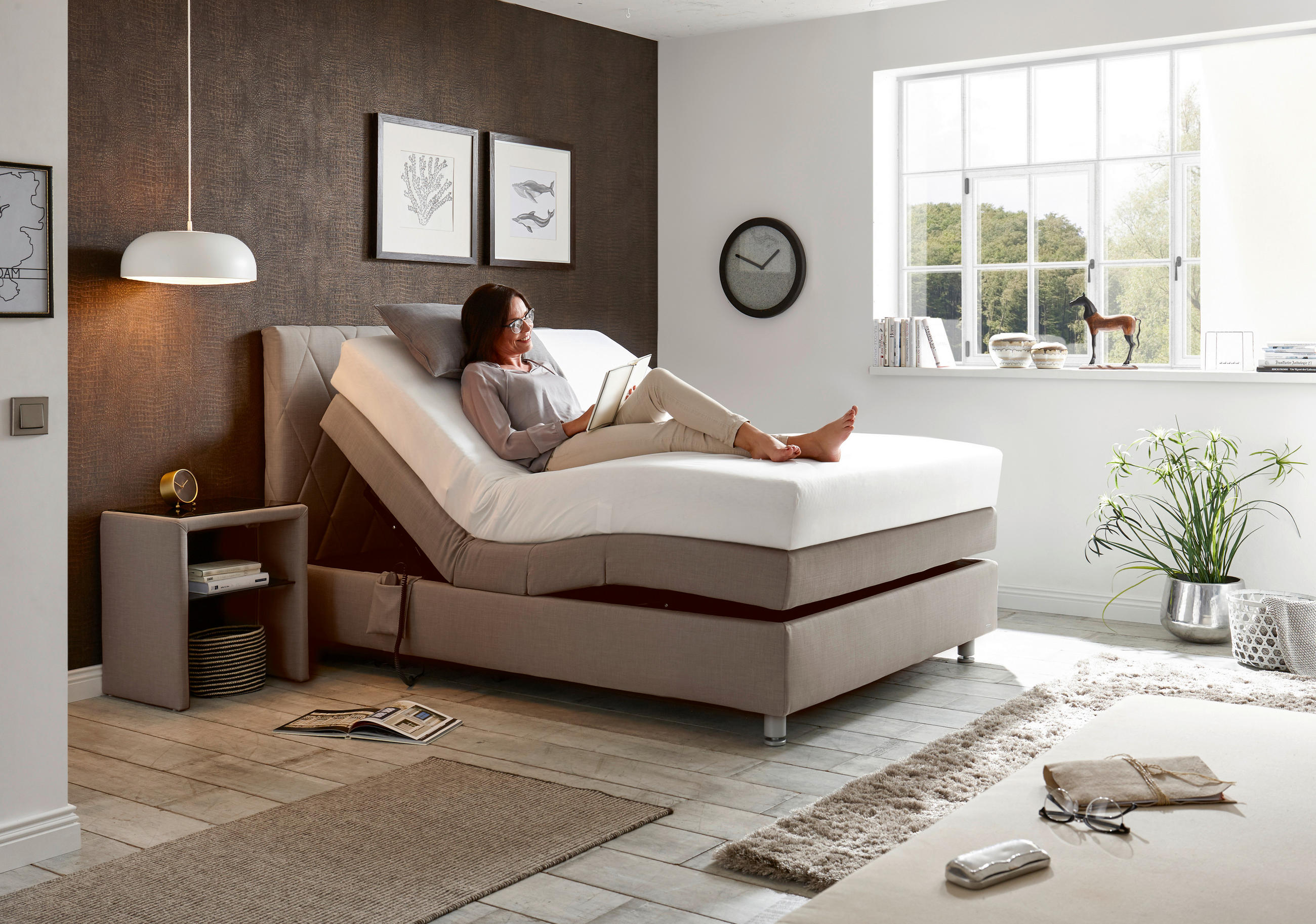 BOXSPRINGBETT 140/200 cm  in Dunkelgrau  - Dunkelgrau/Schwarz, Konventionell, Kunststoff/Textil (140/200cm) - RUF Betten