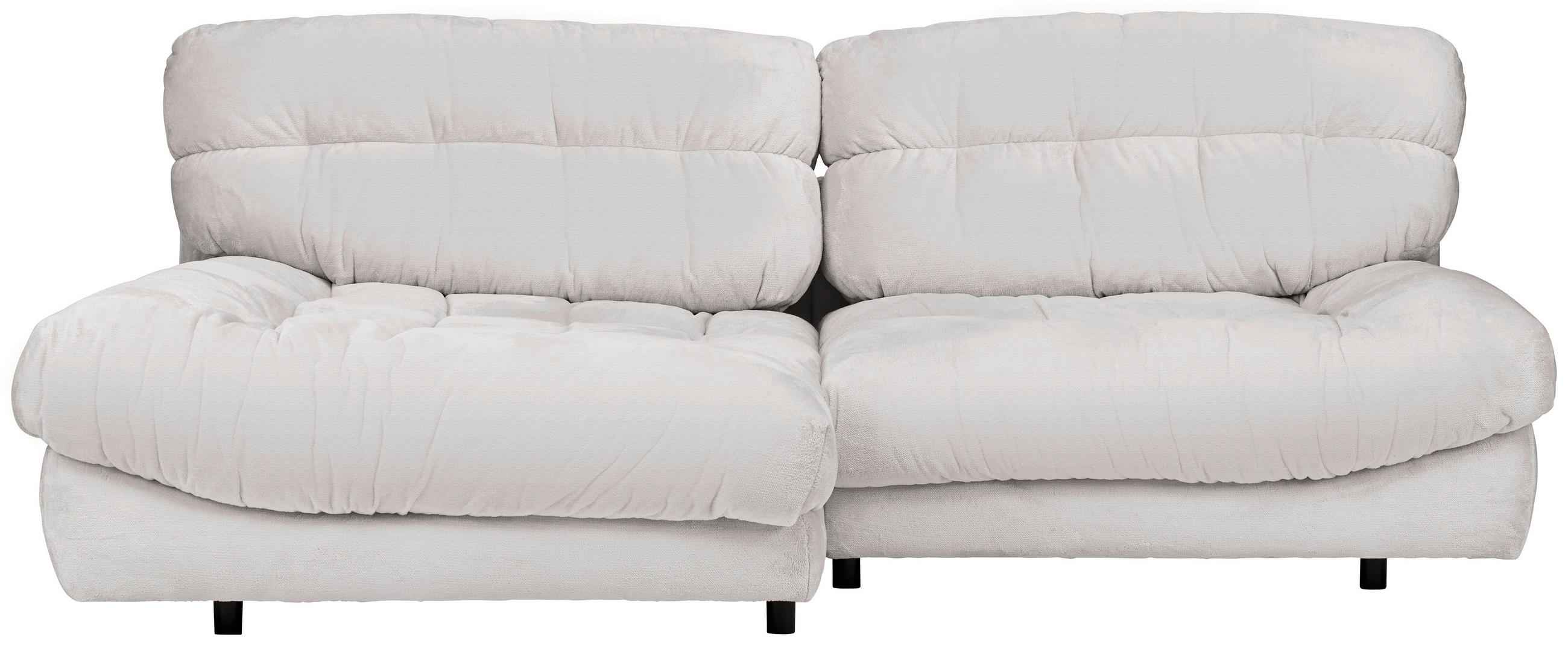 HÖRNSOFFA i plysch vit  - vit/svart, Design, textil/plast (170/250cm) - MID.YOU