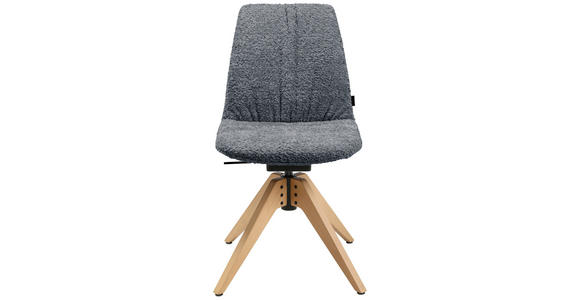 STUHL in Webstoff Holz, Textil - Eichefarben/Grau, Design, Holz/Textil (46/82,5-85,25/55cm) - Johann Jakob