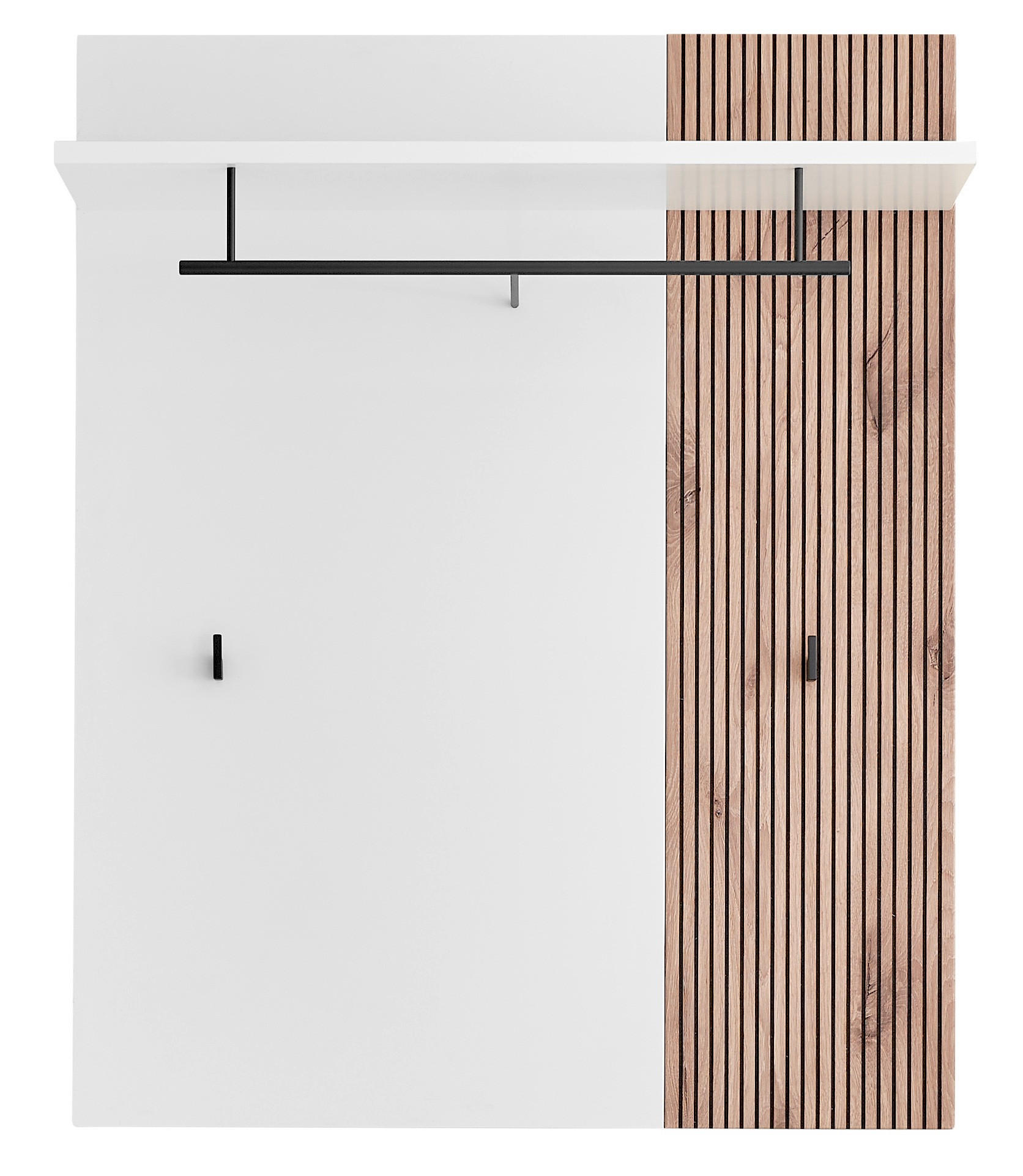 GARDEROBENPANEEL  in 90/112/30 cm  - Eichefarben/Weiß, Design, Holzwerkstoff (90/112/30cm) - Voleo