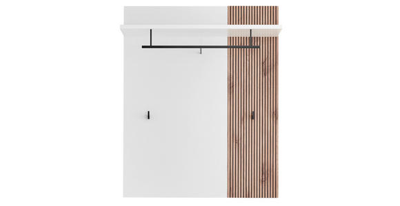 GARDEROBENPANEEL in 90/112/30 cm - Eichefarben/Weiß, Design, Holzwerkstoff (90/112/30cm) - Voleo