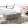 HOCKER in Textil Silberfarben  - Silberfarben, Konventionell, Textil/Metall (133/47/72cm) - Sit & More